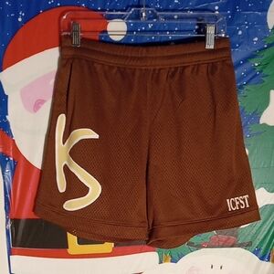 These Appear To Be Custom Athletic Mesh Shorts featuring Spexific logos Men Or W